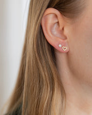 HJERTE ØRESTIKKER MED STEN