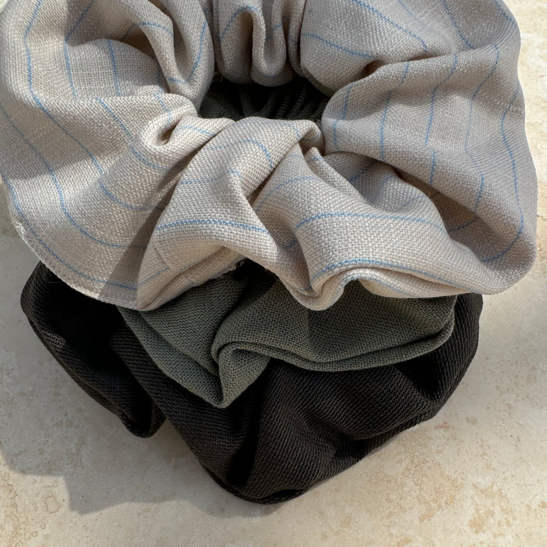GRØN HØR SCRUNCHIE