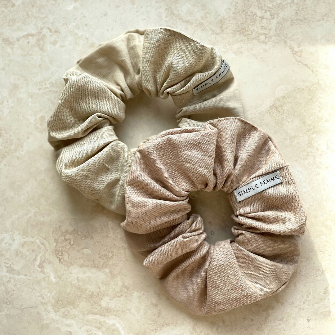 CAMEL BEIGE HØR SCRUNCHIE