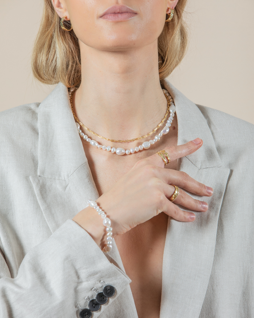 CAROLINE PERLEHALSKÆDE - FORGYLDT