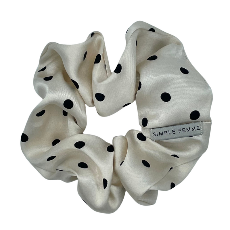 POLKA PRIKKET SATIN SCRUNCHIE
