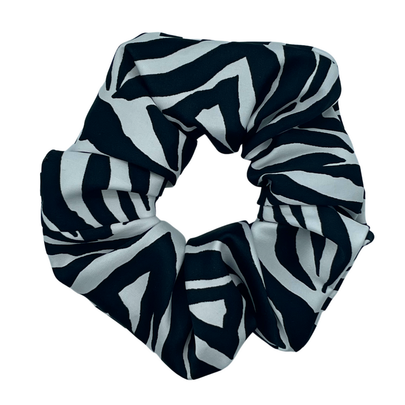 ZEBRA SATIN SCRUNCHIE